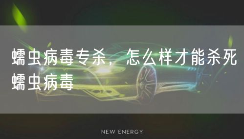 蠕虫病毒专杀,怎么样才能杀死蠕虫病毒