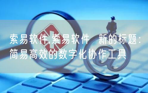 索易软件,索易软件  新的标题：简易高效的数字化协作工具