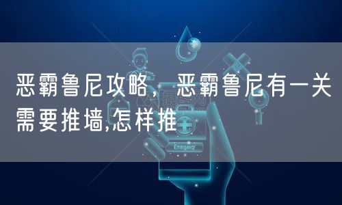 恶霸鲁尼攻略,恶霸鲁尼有一关需要推墙,怎样推