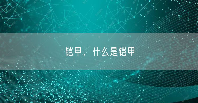 铠甲,什么是铠甲