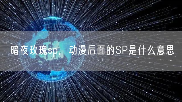 暗夜玫瑰sp，动漫后面的SP是什么意思