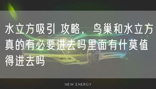 水立方吸引 攻略，鸟巢和水立方真的有必要进去吗里面有什莫值得进去吗