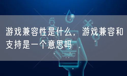 游戏兼容性是什么，游戏兼容和支持是一个意思吗