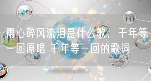 雨心碎风流泪是什么歌，千年等一回原唱 千年等一回的歌词