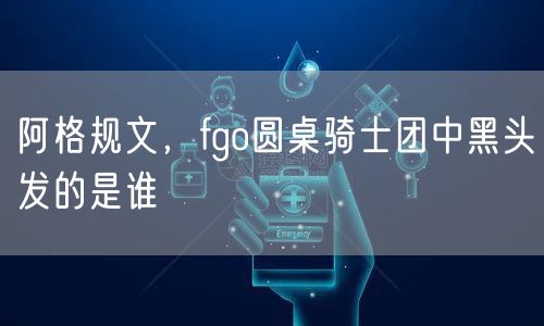 阿格规文，fgo圆桌骑士团中黑头发的是谁
