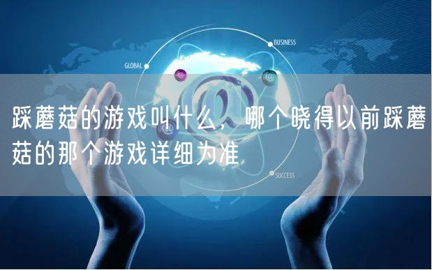 踩蘑菇的游戏叫什么,哪个晓得以前踩蘑菇的那个游戏详细为准