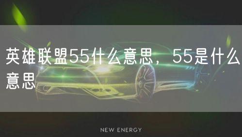 英雄联盟55什么意思，55是什么意思