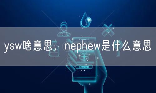 ysw啥意思，nephew是什么意思