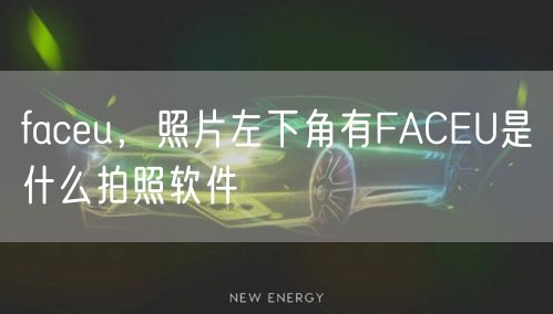 faceu，照片左下角有FACEU是什么拍照软件