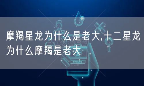 摩羯星龙为什么是老大,十二星龙为什么摩羯是老大