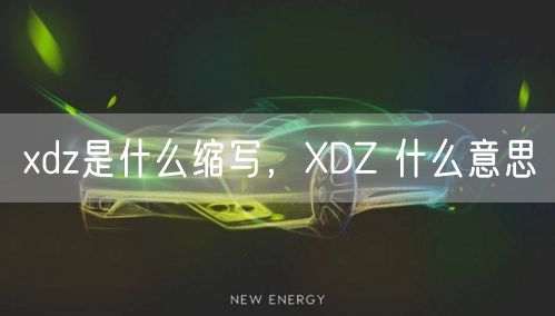xdz是什么缩写，XDZ 什么意思