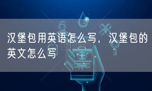 汉堡包用英语怎么写，汉堡包的英文怎么写