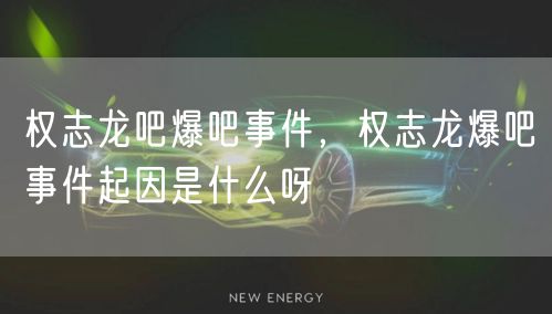 权志龙吧爆吧事件，权志龙爆吧事件起因是什么呀