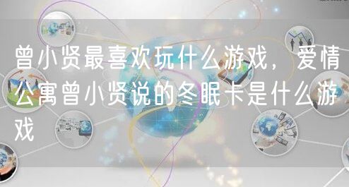 曾小贤最喜欢玩什么游戏，爱情公寓曾小贤说的冬眠卡是什么游戏