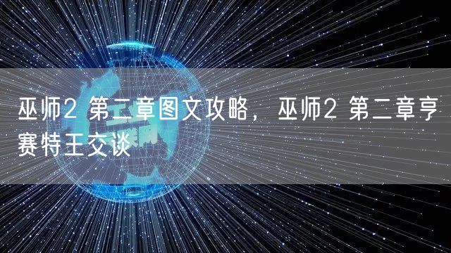 巫师2 第二章图文攻略，巫师2 第二章亨赛特王交谈