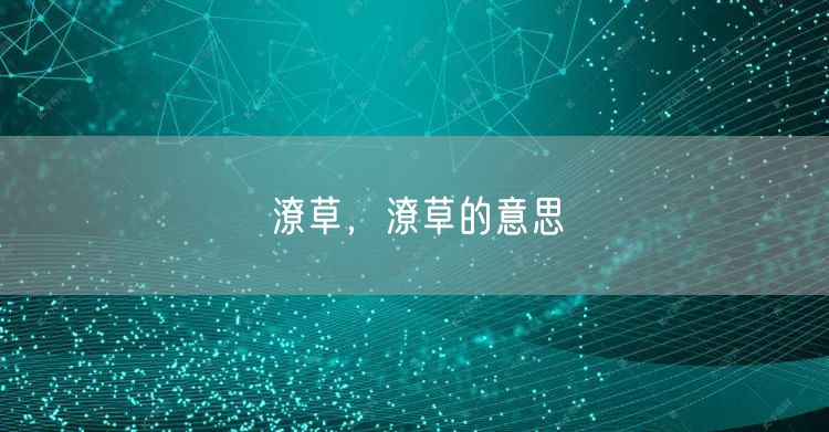 潦草,潦草的意思