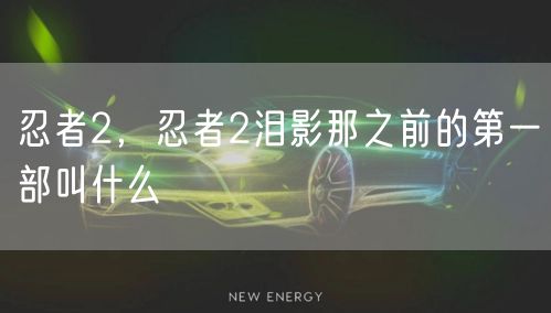 忍者2，忍者2泪影那之前的第一部叫什么