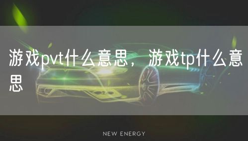 游戏pvt什么意思，游戏tp什么意思