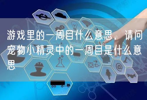 游戏里的一周目什么意思,请问宠物小精灵中的一周目是什么意思