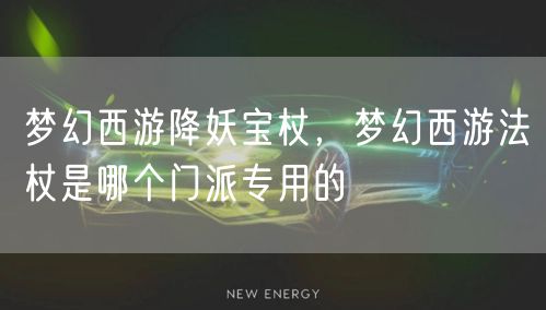 梦幻西游降妖宝杖，梦幻西游法杖是哪个门派专用的