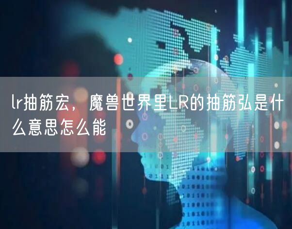 lr抽筋宏，魔兽世界里LR的抽筋弘是什么意思怎么能