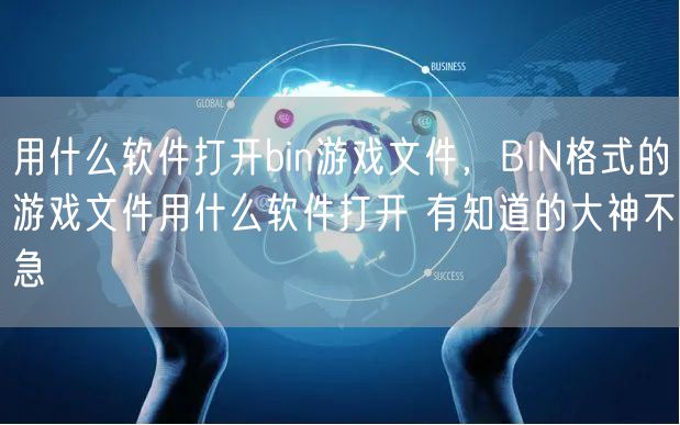 用什么软件打开bin游戏文件，BIN格式的游戏文件用什么软件打开 有知道的大神不急