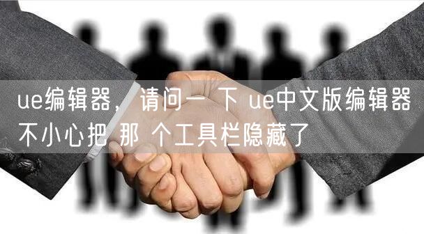 ue编辑器，请问一 下 ue中文版编辑器不小心把 那 个工具栏隐藏了