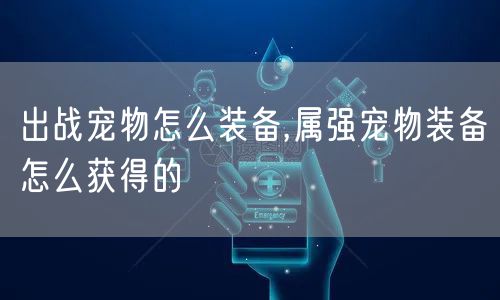 出战宠物怎么装备,属强宠物装备怎么获得的