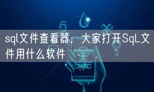 sql文件查看器，大家打开SqL文件用什么软件