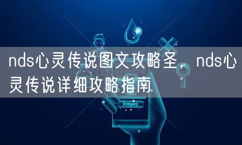 nds心灵传说图文攻略圣,nds心灵传说详细攻略指南