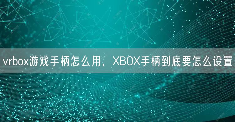 vrbox游戏手柄怎么用，XBOX手柄到底要怎么设置