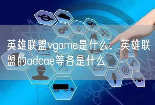 英雄联盟vgame是什么,英雄联盟的adcae等各是什么