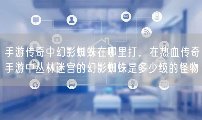 手游传奇中幻影蜘蛛在哪里打，在热血传奇手游中丛林迷宫的幻影蜘蛛是多少级的怪物