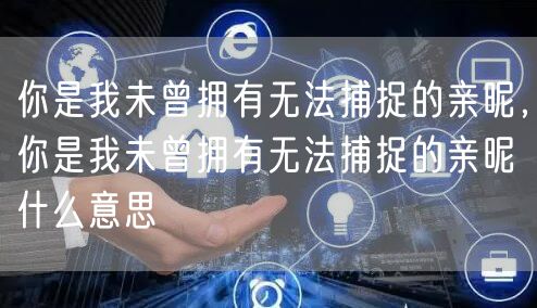 你是我未曾拥有无法捕捉的亲昵,你是我未曾拥有无法捕捉的亲昵什么意思