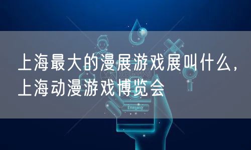 上海最大的漫展游戏展叫什么，上海动漫游戏博览会