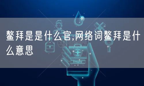 鳌拜是是什么官,网络词鳌拜是什么意思