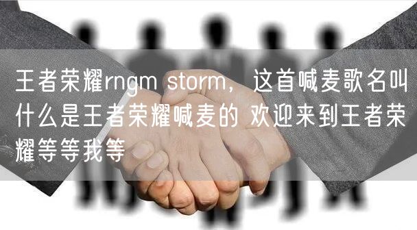 王者荣耀rngm storm，这首喊麦歌名叫什么是王者荣耀喊麦的 欢迎来到王者荣耀等等我等