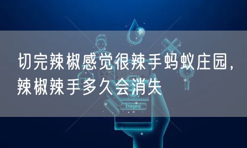 切完辣椒感觉很辣手蚂蚁庄园,辣椒辣手多久会消失