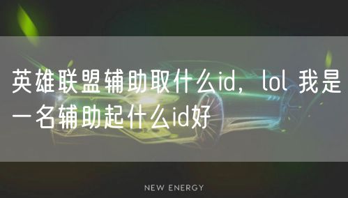 英雄联盟辅助取什么id,lol 我是一名辅助起什么id好