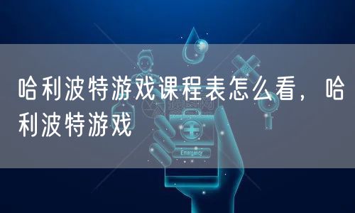 哈利波特游戏课程表怎么看，哈利波特游戏