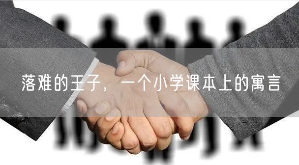 落难的王子,一个小学课本上的寓言