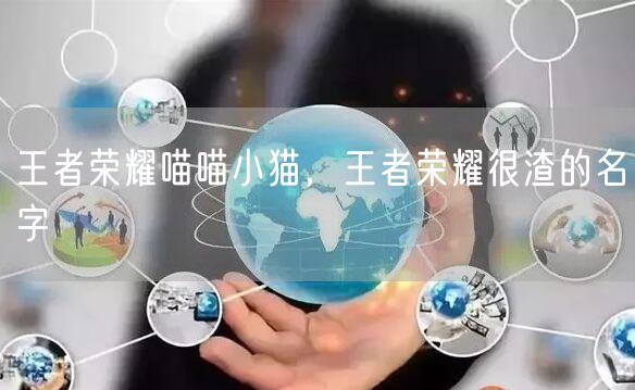 王者荣耀喵喵小猫，王者荣耀很渣的名字