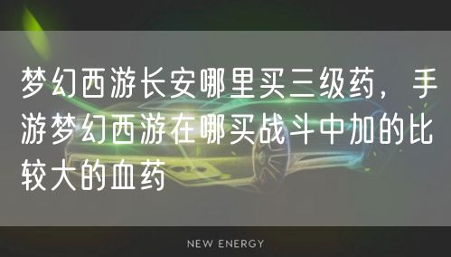 梦幻西游长安哪里买三级药,手游梦幻西游在哪买战斗中加的比较大的血药
