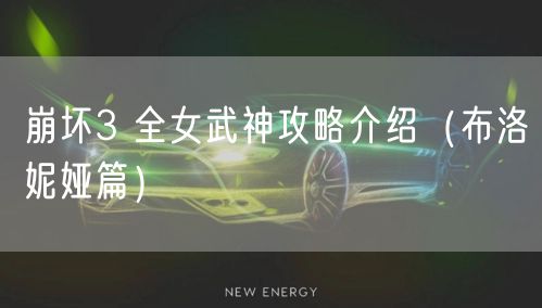 崩坏3 全女武神攻略介绍(布洛妮娅篇)