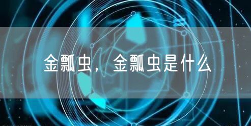 金瓢虫，金瓢虫是什么