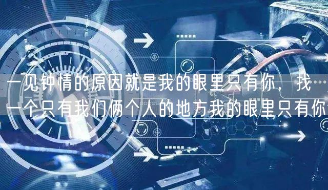 一见钟情的原因就是我的眼里只有你,找一个只有我们俩个人的地方我的眼里只有你
