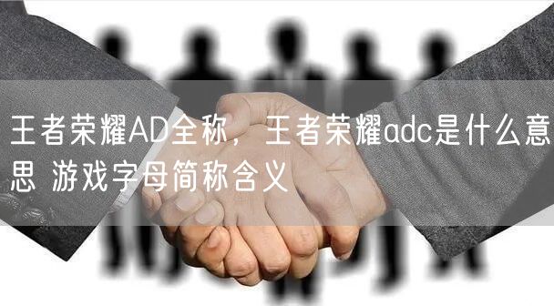 王者荣耀AD全称，王者荣耀adc是什么意思 游戏字母简称含义