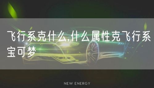 飞行系克什么,什么属性克飞行系宝可梦