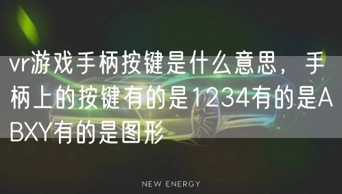 vr游戏手柄按键是什么意思，手柄上的按键有的是1234有的是ABXY有的是图形