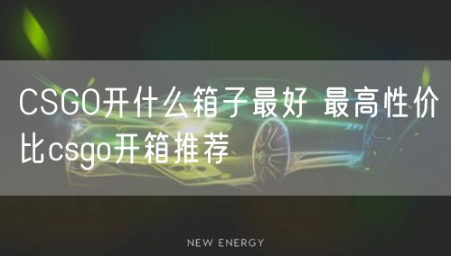 CSGO开什么箱子最好 最高性价比csgo开箱推荐